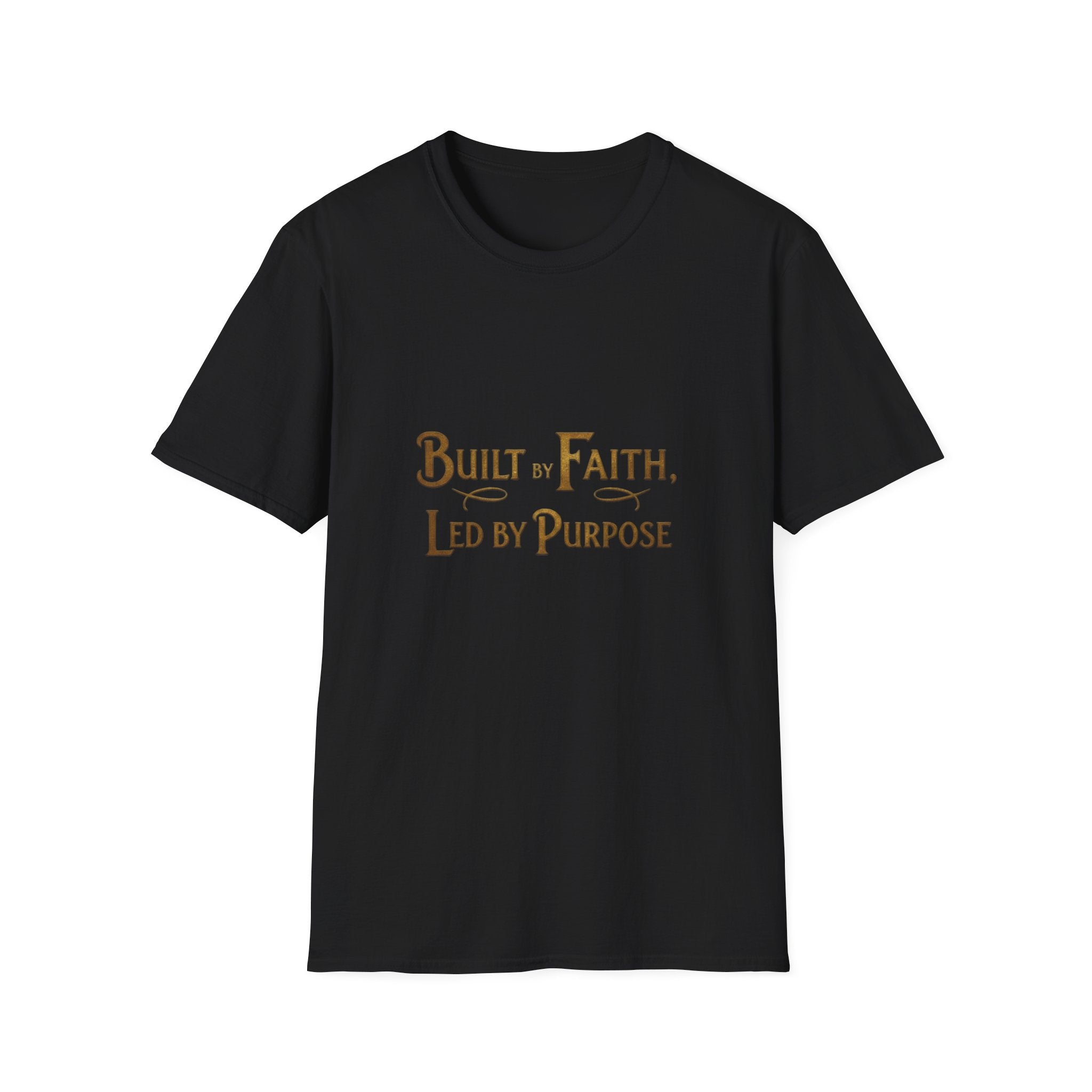 Faith-Driven T-Shirt — "Built by Faith, Led by Purpose" Inspirational Tee