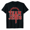 Team Jesus T-Shirt – Faith Graphic Tee with Crown of Thorns Cross