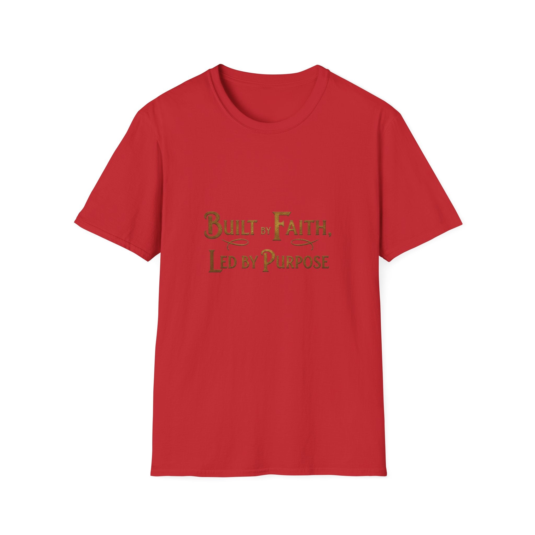 Faith-Driven T-Shirt — "Built by Faith, Led by Purpose" Inspirational Tee