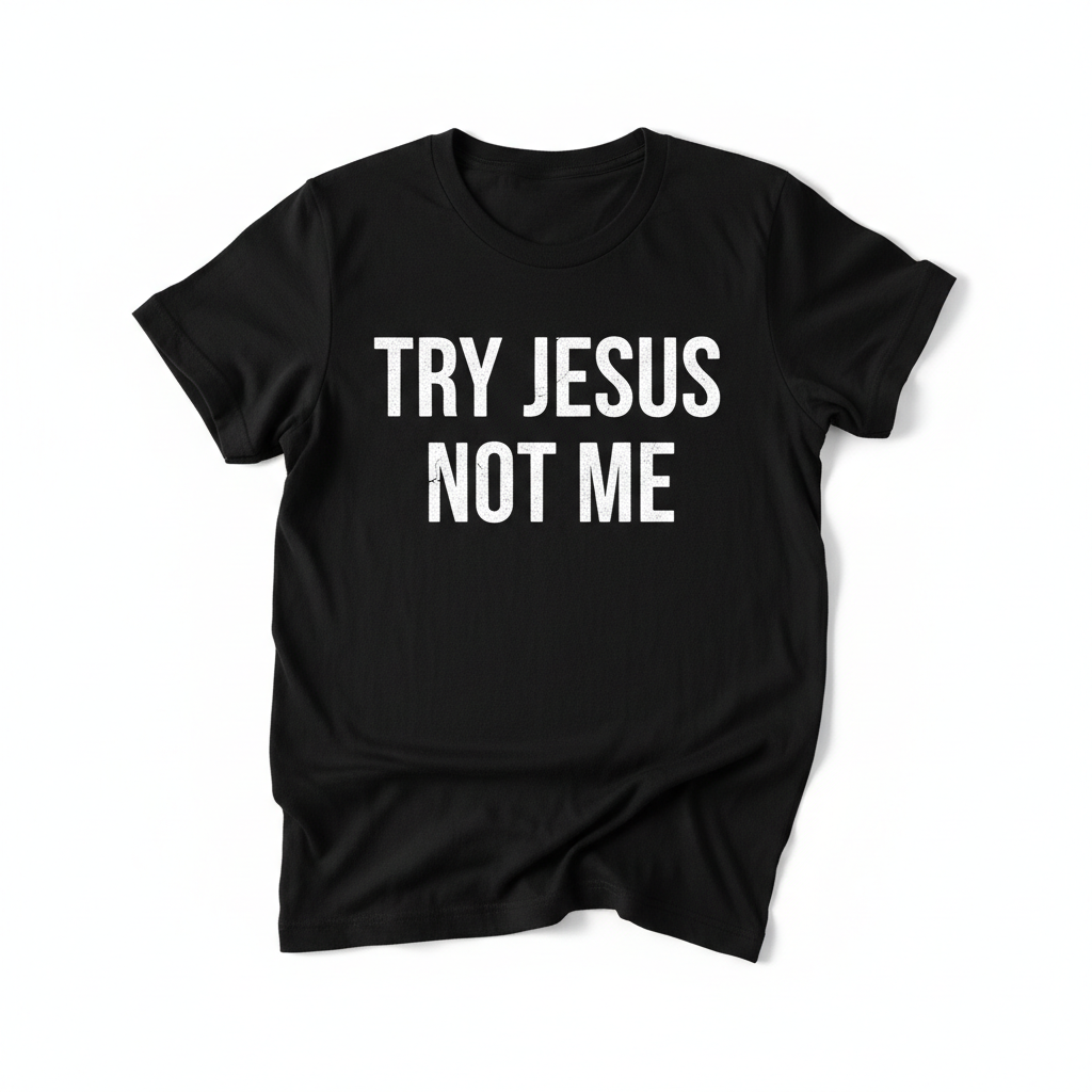 Try Jesus Not Me T-Shirt Mockup