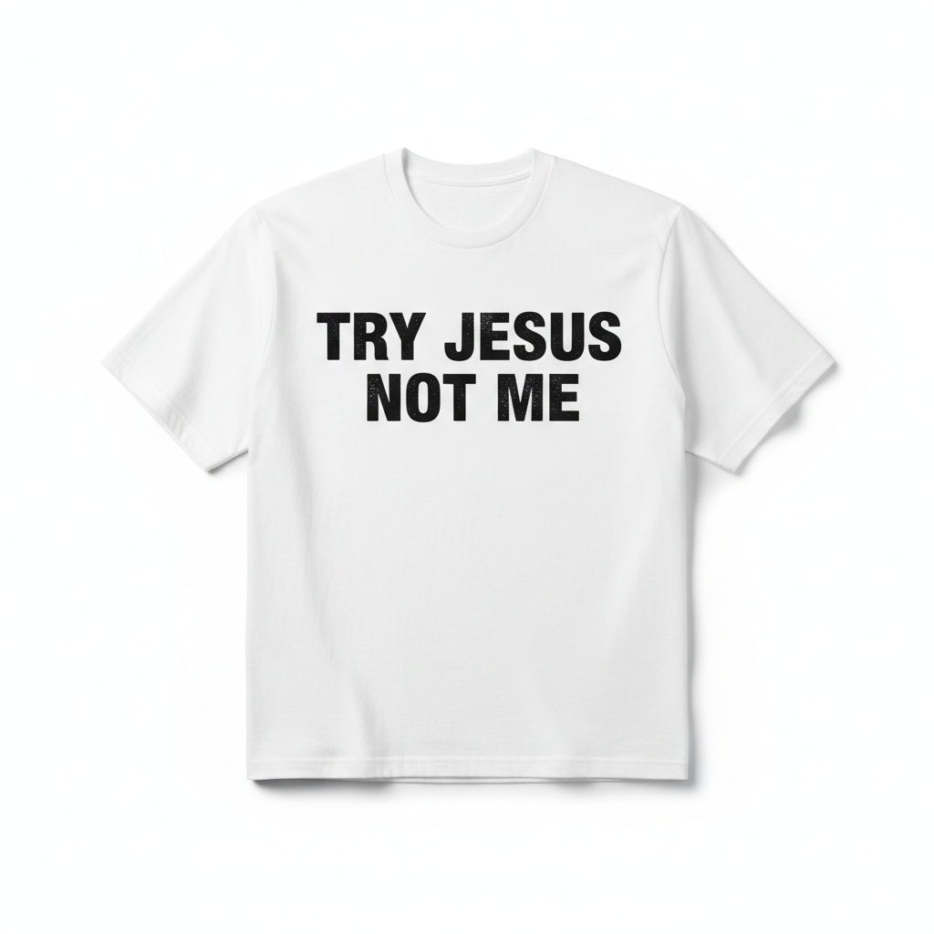 Try Jesus Not Me White T-Shirt